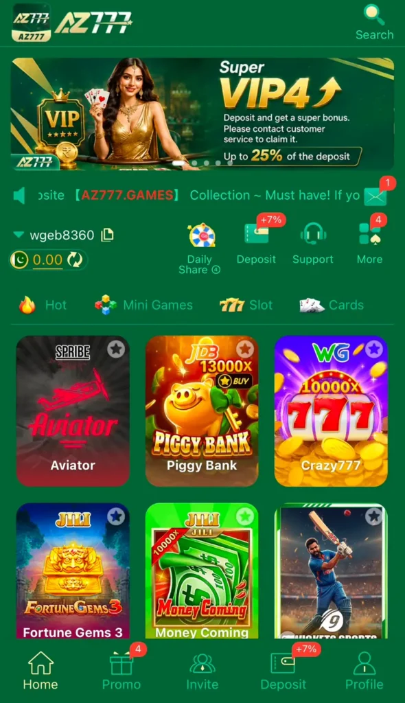AZ777 Login